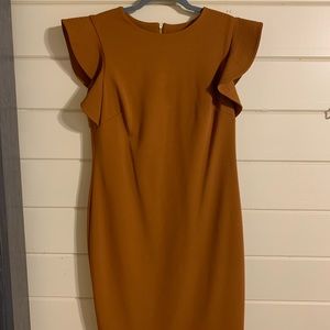 Calvin Klein Burnt Orange Mid Length Dress